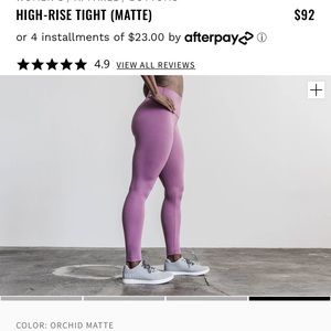 Nobull orchid high rise tights - size XS